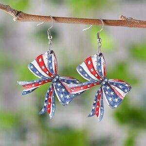 Patriotic Bow Earrings